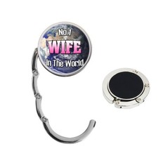 No.1 Wife In The World Purse Bag Hanger Practical Handbag Birthday Gift N5