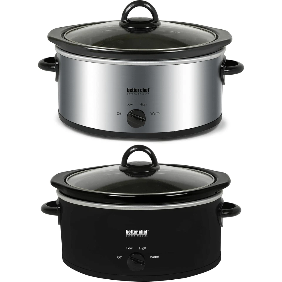 Better Chef 3-Quart Slow Cooker w Removable Crock & Heat Settings - REFURBISHED - Image 1 of 1