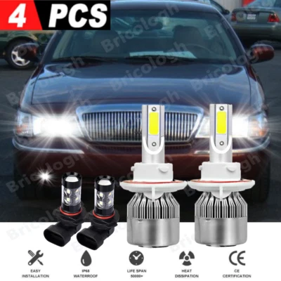 Combo faros LED 6000K para Mercury Grand Marquis 2006-2011 + faros antiniebla Foto 1 de 4