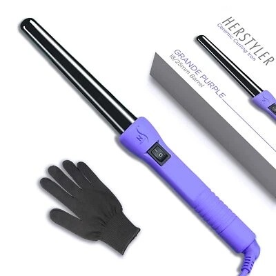 Herstyler Grande Purple Professional Salon Perfect Curling Ceramic Heat Barrel - Image 1 of 4