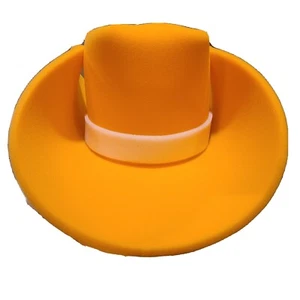 FOAM COWBOY WESTERN COSTUME HAT orange 24" made in USA - Picture 1 of 3