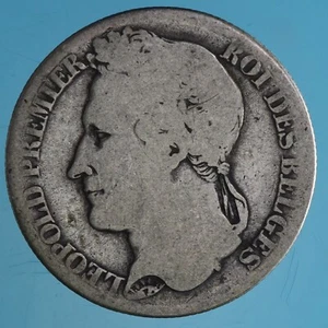 BELGIUM LEOPOLDO I° FRANCO 1834 SILVER COIN SILVER B R! COLLECTIBLE COINS - Picture 1 of 2