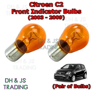 For Citroen C2 Amber Front Indicator Bulbs Flash Bulb Side Tail Pair (03-09) - Picture 1 of 1