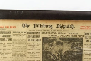 PITTSBURG SPEDIZIONE DOMENICA MATTINA 29 GENNAIO 1905 GIORNALE CON CERTIFICATO DI AUTENTICITÀ - Foto 1 di 9