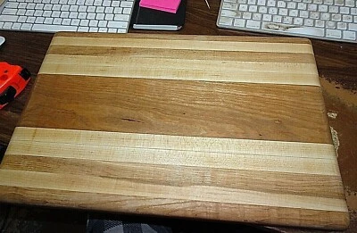 Rustic Exotic Wood Cutting Board Chopping Block Mahogany,Cherry, Walnut, and Ash - Image 1 of 4