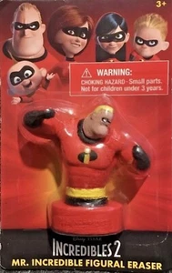 Disney Pixar Mr. INCREDIBLE Figural Eraser INCREDIBLES 2 New Sealed - Picture 1 of 1