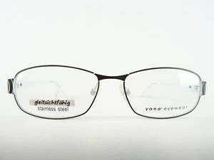 Gafas de mujer Yana monturas con borde metálico marrón/blanco elegantes, tamaño mediano talla M - Imagen 1 de 6