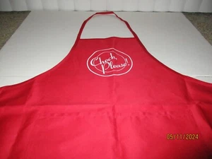 Rare WTTW Chicago 11 "Check Please Authentic 2 Pocket Cooking Red Apron - Picture 1 of 4
