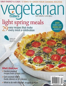Vegetarian Times Magazine Light Spring Meals Easy Recipes Exotic Dinners 2009 - Picture 1 of 12