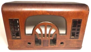 vintage ZENITH TABLETOP  6-R-631 / ch: 6B02 part:    WOOD SHELL. 17 X 8 X 10" - Picture 1 of 8