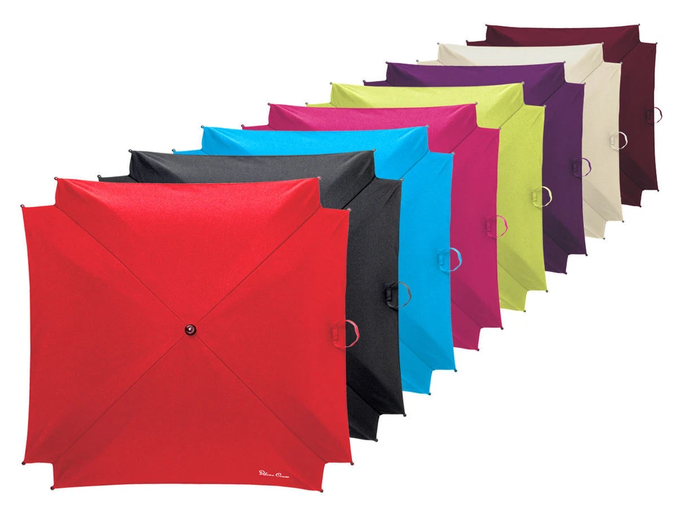 SILVER CROSS Sombrilla cruzada de plata - chile, amarillo, damson, lima y berenjena varios colores