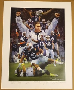 Auburn Tigers "All In" 2010 BCS National Champs Daniel Moore Signature Edt Print - Picture 1 of 4