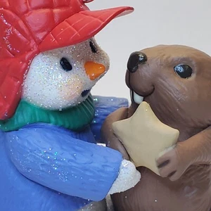 Hallmark Andenken Ornament Snow Buddies 18. in Serie Schneemann & Biber 2015 - Bild 1 von 6