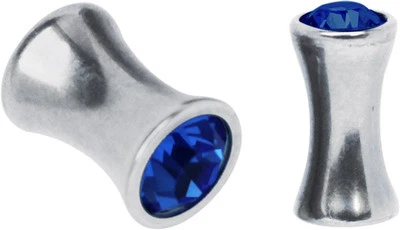 Titan Ohr Piercing Schmuck kleiner Plug Eyelet + großer Zirkonia in 3-6mm Stärke - Bild 1 von 2