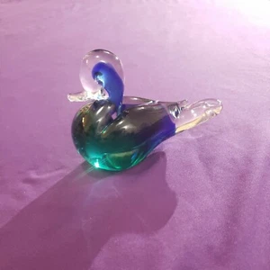 Vintage Murano V Nason C Green Blue Glass Duck Made in Italy  - Picture 1 of 12