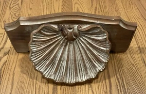 Vintage Italian Seashell Wall Shelves ETHAN ALLEN Solid Wood 19.5” Wide - Picture 1 of 11