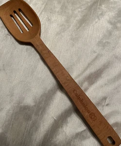 Calphalon Solid Wood Cooking Utensil Slotted Spoon Turner Wooden - Picture 1 of 6