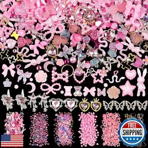 620pcs Mixed 3D Nail Charms Kit, 12pcs Luxury Metal Nail Rhinestones and 250p - Picture 1 of 5
