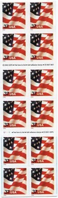 Scott #3636c 2002 Waving Flag Booklet of 20 Stamps - MNH - Image 1 of 2