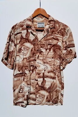 Vintage 1980s Beach Boys Designs by Sherry Holt Hawaiian Surf Aloha Shirt Small - Image 1 of 3