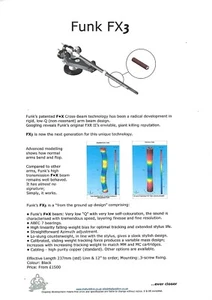 Audio Data Sheet - Funk - FX3 - Tonearm - Brochure (CE14) - Picture 1 of 1