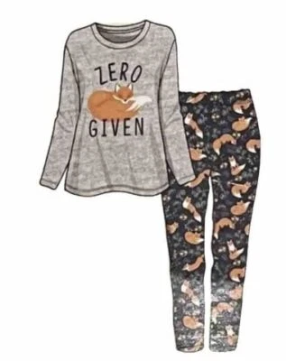 Bobbie Brooks women's 2 Piece PJ Set "No Drama Llama" or "No Fox Given", New - Image 1 of 4