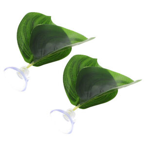  2 Pcs Simulation Pflanzen Blätter Reptilienzubehör Betta Fisch Kunstpflanze