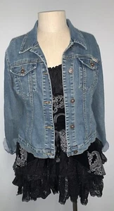 A5 MAX STUDIO JEANS CLASSIC CASUAL LIGHT WASH BLUE DENIM JACKET MED - Bild 1 von 16