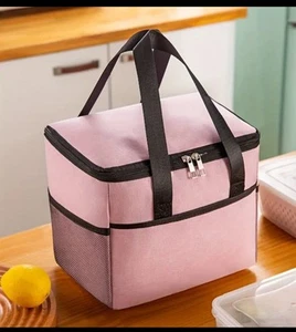 NEW Insulated Reusable Lunch Tote Bag Adult Teen Work School Travel Leakproof - Picture 1 of 5