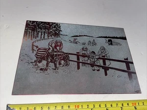 Giles - Original Daily Express Cartoons Metal Newspaper Printers Plate C1980s - Picture 1 of 6