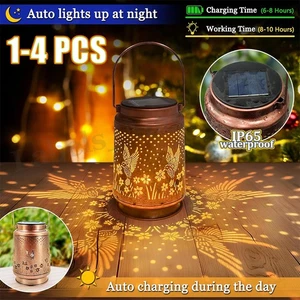 Solar Lantern Hanging Light LED Hummingbird Outdoor Retro Garden Lamp Waterproof - Picture 1 of 15