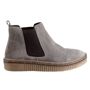 Diba True Yea Sayer Round Toe Pull On Booties Womens Grey Casual Boots 46015-020 - Picture 1 of 5