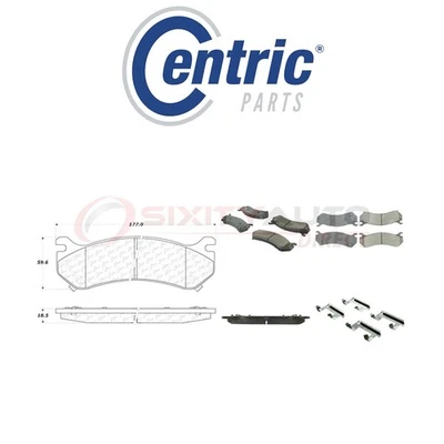 Centric Ceramic Disc Brake Pads w Shims for 2003 Chevrolet Silverado 1500 HD cl Foto 1 de 4