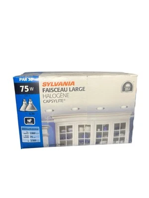 2-Pack Sylvania 75PAR/HAL/FL30  75WFlood PAR38 120V 1060 Lumens 2500 Hr LongLife - Image 1 of 2