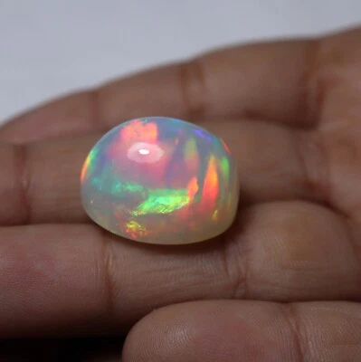 18.1 Cts 19.4x14.9 MM Natural AAA Flashy Multi Fire Ethiopian Opal Oval Cabochon - Image 1 of 4