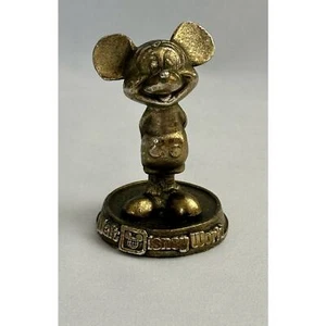 Vintage Mickey Mouse BRASS figurine paperweight  - Picture 1 of 10