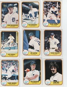 1981 FLEER Baseball Complete Your Set 251-500
