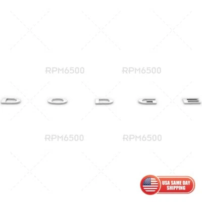 14-23 Dodge Durango Chrome DODGE Liftgate Tail Light Nameplate Badge Mopar - Image 1 of 3