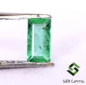 Certified Natural Emerald Baguette Cut 5x2.50 mm 0.20 CTS Faceted Loose Gemstone - Picture 1 of 6