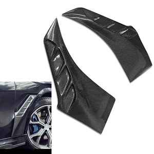A Pair Black Carbon Fiber Side Fender Air Vent Trim For BMW X6 G06 2022+ - Picture 1 of 7