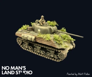 Bolt Action USA Sherman M4A3 Tank Wood Armour WW2 28mm Pro Painted 1/56 - Picture 1 of 4