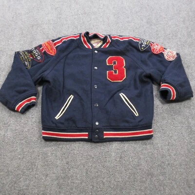 Vtg Gap Jacket Mens Medium Blue Letterman Raglan Patches Sleeve Varsity Legend - Image 1 of 4