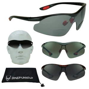 Gafas de sol bifocales lectores de sol sin montura envoltura golf ciclismo calce asiático - Imagen 1 de 12