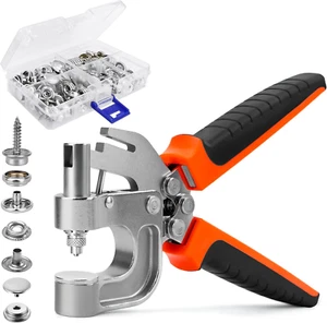 Snap Fastener Tool - Heavy Duty Snap Button Kit with 40 Sets 15Mm Metal Snaps Bu - Picture 1 of 6