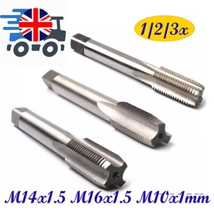 1x/2x/3x M14x1.5 M16x1.5 M10x1mm Metric Tap Set HSS Machine Thread Hand Tap UK - Picture 1 of 18