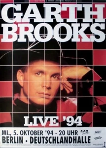 GARTH BROOKS - 1994 - Plakat - Live In Concert - Poster - Berlin - Picture 1 of 1