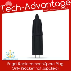1 X 12V/24V NEGRO MARINO/CARAVANA/BARCO ENGEL COMPATIBLE ENCHUFE DE BLOQUEO DE REPUESTO - Imagen 1 de 3