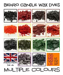 Bekro Candle Dye Pure Wax Chips Flakes Dyes Great Colours Candle Making from UK - Picture 1 of 34