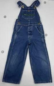 VTG USA Key Imperial Blue Cotton Denim Farmer Rancher Overalls Childrens Sz 5 - Picture 1 of 8