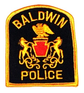 "Parche de policía del sheriff de Baldwin Pennsylvania PA KEYSTONE STATE FOAL CABALLOS 3,75"" ~ - Imagen 1 de 1